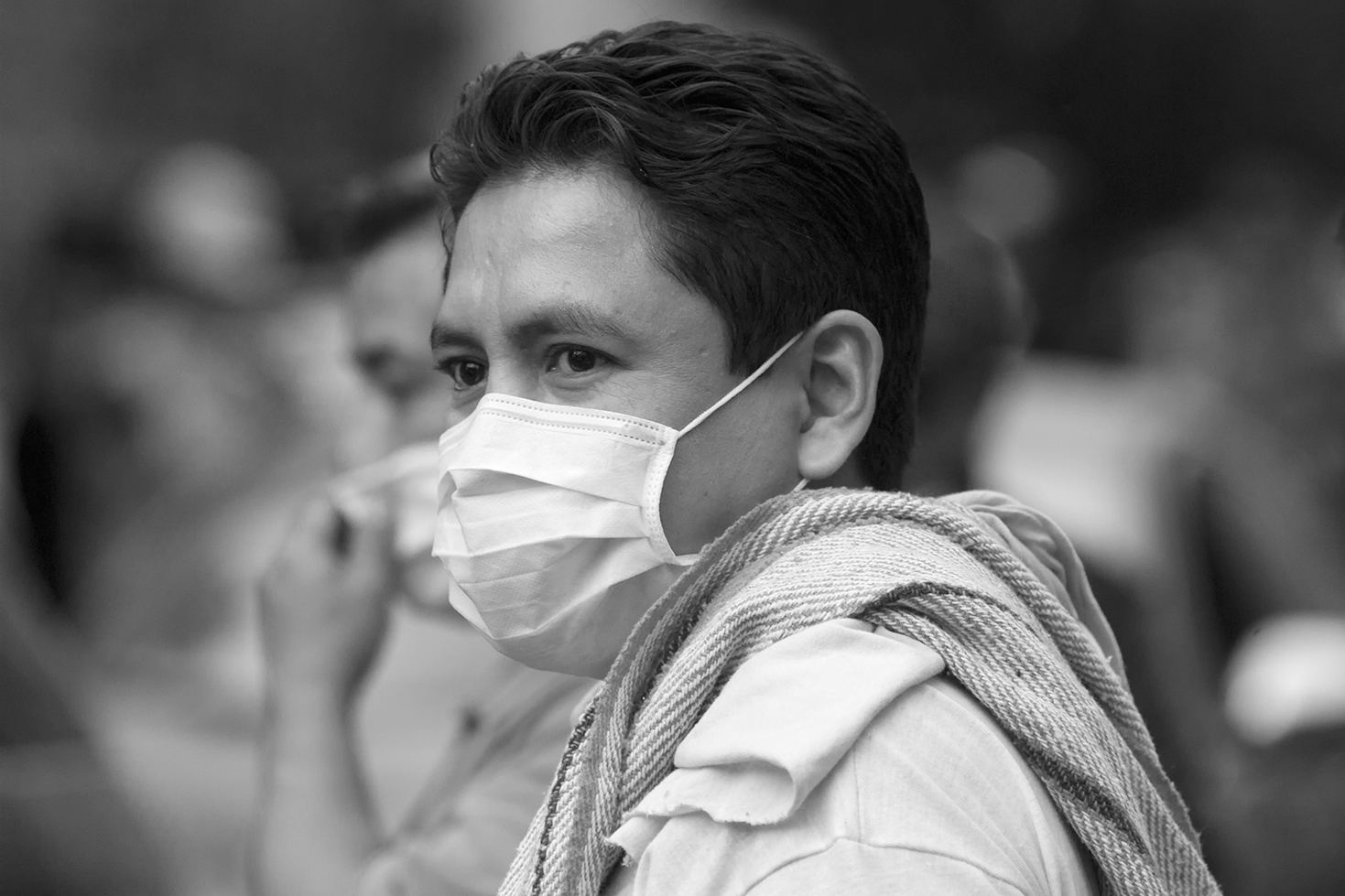 Earthquake, people's faces - Mexico