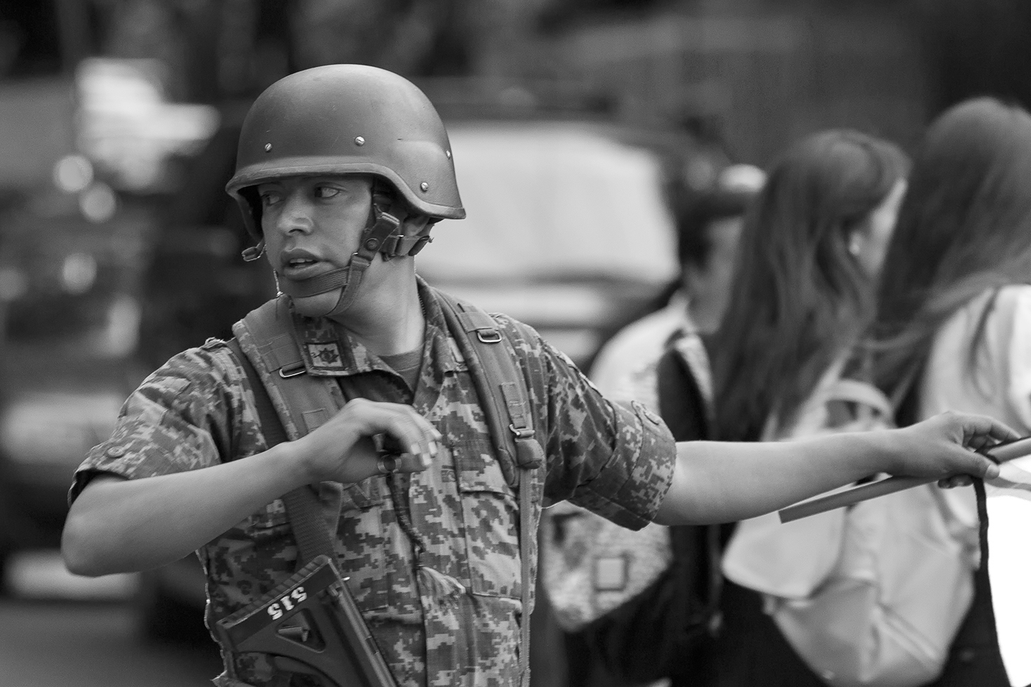 Earthquake, people's faces - Mexico