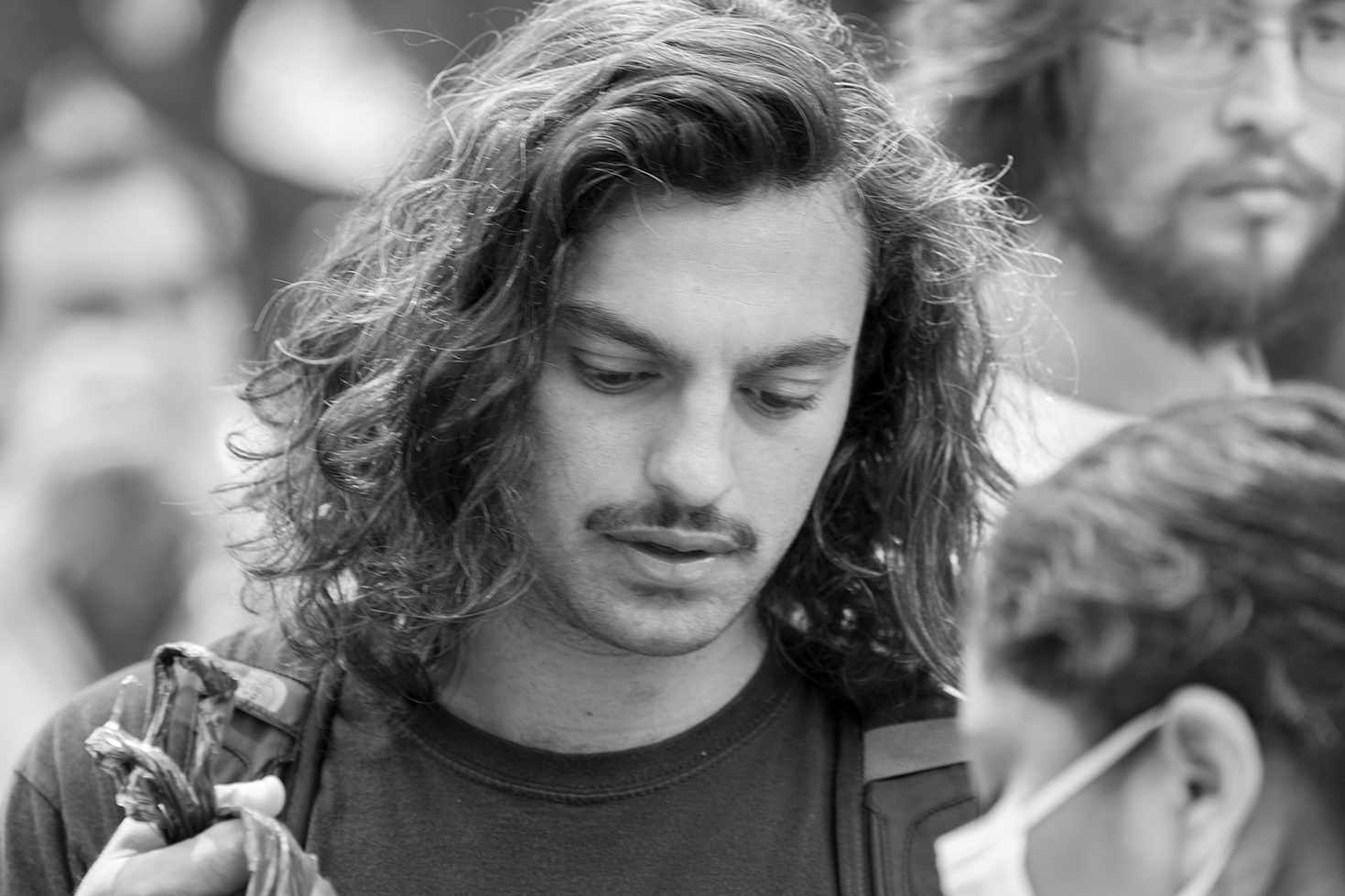 Earthquake, people's faces - Mexico