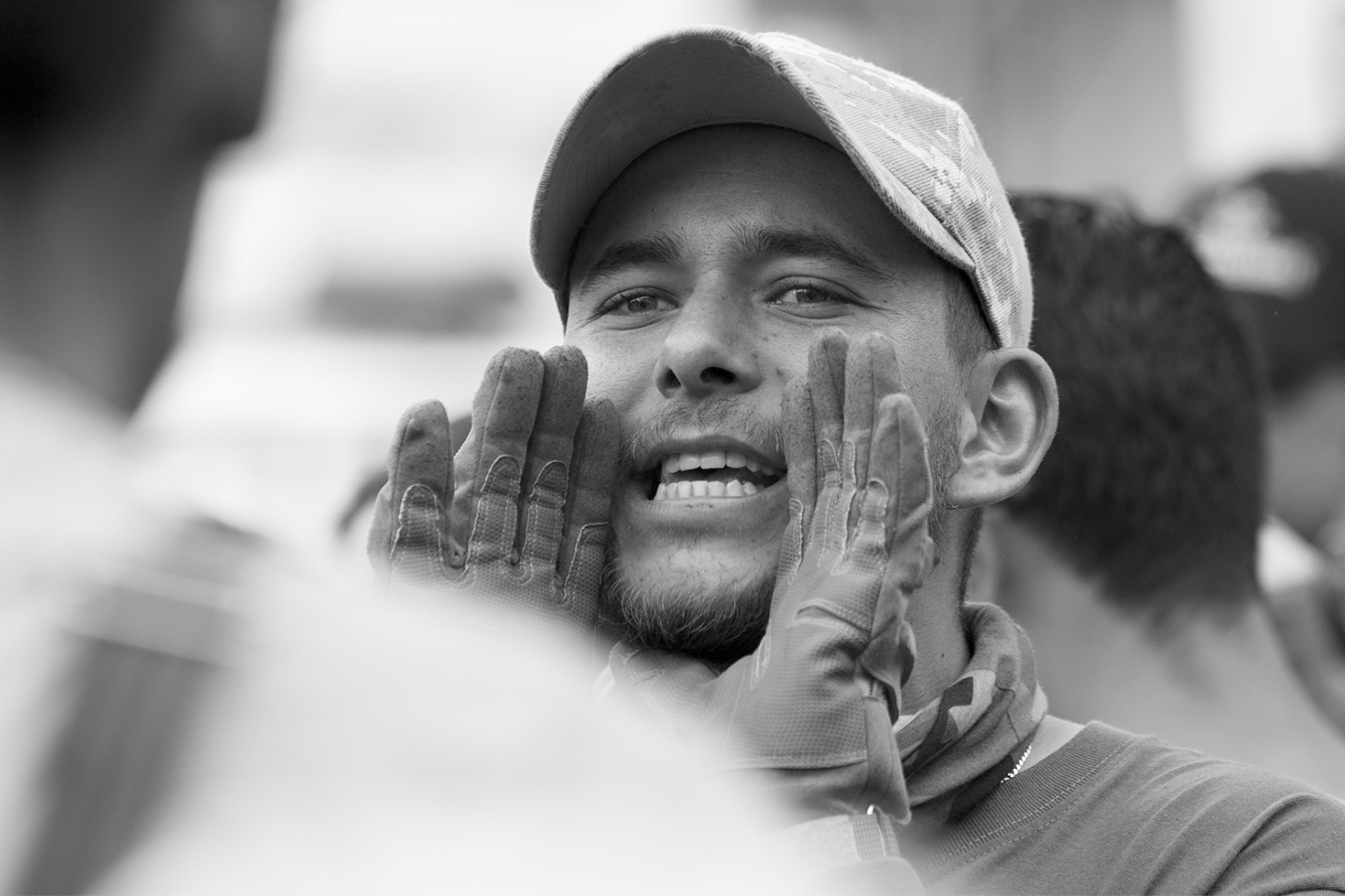 Earthquake, people's faces - Mexico